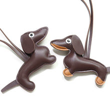 Load image into Gallery viewer, Car Ornament Dachshund Dog Keychain Fashion PU Dog Keychains For Women Bag Pendant Jewelry Trinket Key Ring Key Holder Gift