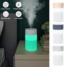 Load image into Gallery viewer, 260ML Poratable Car Interior Humidifier Diffuser Without Oil Mute Quite Humidier Car USB For Home HouseWith Light Mini Automatic Humidifier