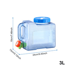 Load image into Gallery viewer, 3-7.5L Transparent Water Bucket Large Capacity Portable Camp Water Bag with Detachable Faucet No Leakage for Outdoor Camping Fishing Picnic Hiking
