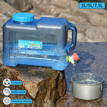 Load image into Gallery viewer, 3-7.5L Transparent Water Bucket Large Capacity Portable Camp Water Bag with Detachable Faucet No Leakage for Outdoor Camping Fishing Picnic Hiking