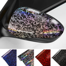 Load image into Gallery viewer, 50/100/150cm Carbon Fiber Car Film Glossy Forged Carbon Fiber Vinyl Wrap Car Accessories Red Self Adhesive Decal Stickers for Car Body Film