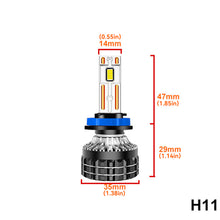 Load image into Gallery viewer, 1PC 55W H1 H4 H7 H11 9005 9006 LED Car Headlight LED Lamp High and Low Beam Bulbs Automobiles Lamp 5000LM 6000K Lights White