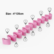 Load image into Gallery viewer, 1PC 4*135CM 11 Section Extended Elastic Band Stretch Resistance Band Multi-Functional Yoga Dance Training Aids