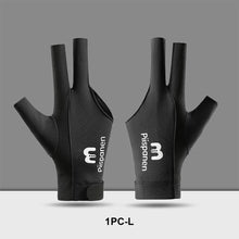 Load image into Gallery viewer, 1PC Three-Finger Billiard Gloves Stitching Design Breathable Non-Slip Self-Adhesive Cloth Fixed Gloves Billiard Supplies