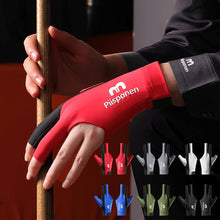 Load image into Gallery viewer, 1PC Three-Finger Billiard Gloves Stitching Design Breathable Non-Slip Self-Adhesive Cloth Fixed Gloves Billiard Supplies