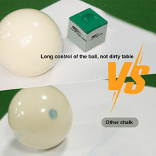 Load image into Gallery viewer, 1Box /12PCS Green Pool Cue Chalk Fine Powder Strong Adhesion Billiard Accessories