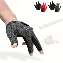 Load image into Gallery viewer, 1PC Leaky Finger Billiard Gloves For Left Hand Mesh Stitching Design Elastic Breathable Snooker Gloves