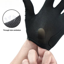 Load image into Gallery viewer, 1PC Leaky Finger Billiard Gloves For Left Hand Mesh Stitching Design Elastic Breathable Snooker Gloves