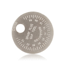 Load image into Gallery viewer, 0.6-2.4mm Range Spark Plug Gage Gap Tool Car Feeler Spark Plug Gap Coin-Type Measurement Tool