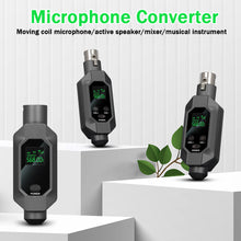 Load image into Gallery viewer, Wireless Microphone Converter Wired to Wireless Microphone System XLR Transmitter and Receiver for Dynamic Microphone