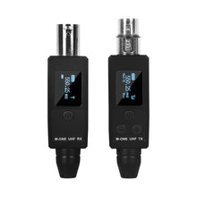Load image into Gallery viewer, UHF Wireless Microphone Converter XLR Transmitter & Receiver Receiver Transmission Adapter For Dynamic Microphone Guitar