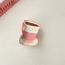 Load image into Gallery viewer, Acrylic Flower Cup Hairpin Hair Claw Clip Cute Temperamental Coffee Cup Headwear Hair Clip Hair Accessory for Women