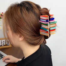 Load image into Gallery viewer, Creative Cartoon Pencil Book Hair Clip Versatile Multicolor Acrylic Hairpin Hair Claw Clip Headwear Hair Accessory for Women
