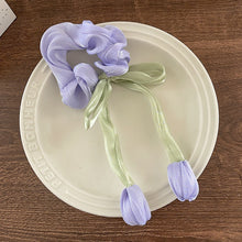 Load image into Gallery viewer, Sweet Bow Tulip Hair Band Simple Temperamental Hair Tie Highly Elastic Rubber Band Headwear Hair Accessory for Women