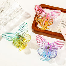 Load image into Gallery viewer, Colourful Gradient Transparent Hairpin Square Pumpkin Butterfly Hair Claw Clip Simple Versatile Headwear Hair Clip Hair Accessory