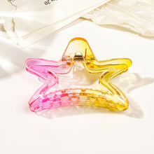 Load image into Gallery viewer, Colourful Gradient Transparent Hairpin Square Pumpkin Butterfly Hair Claw Clip Simple Versatile Headwear Hair Clip Hair Accessory