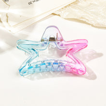 Load image into Gallery viewer, Colourful Gradient Transparent Hairpin Square Pumpkin Butterfly Hair Claw Clip Simple Versatile Headwear Hair Clip Hair Accessory
