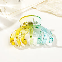 Load image into Gallery viewer, Colourful Gradient Transparent Hairpin Square Pumpkin Butterfly Hair Claw Clip Simple Versatile Headwear Hair Clip Hair Accessory