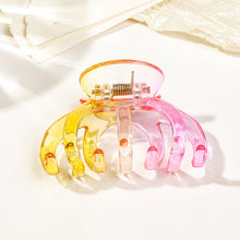 Load image into Gallery viewer, Colourful Gradient Transparent Hairpin Square Pumpkin Butterfly Hair Claw Clip Simple Versatile Headwear Hair Clip Hair Accessory