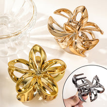 Load image into Gallery viewer, Hollow Frangipani Hairpin Imitation Metal Updo Hair Clip Fashionable Versatile Headwear Hair Claw Clip Hair Accessory