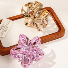 Load image into Gallery viewer, Hollow Frangipani Hairpin Imitation Metal Updo Hair Clip Fashionable Versatile Headwear Hair Claw Clip Hair Accessory
