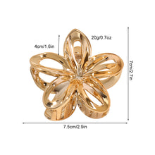 Load image into Gallery viewer, Hollow Frangipani Hairpin Imitation Metal Updo Hair Clip Fashionable Versatile Headwear Hair Claw Clip Hair Accessory