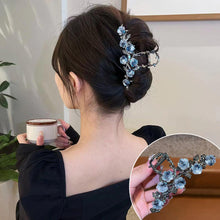 Load image into Gallery viewer, Alloy Camellia Hairpin Elegant Temperamental Updo Hair Claw Clip Durable Headwear Hair Clip Hair Accessory for Women