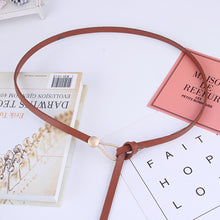Load image into Gallery viewer, Simple Alloy Buckle Knot Waistband Temperamental Stylish Adjustable Artificial Leather Belt Waist Decoration Belt for Women