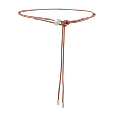 Load image into Gallery viewer, Soft Knotted Thin Waist Belt Adjustable Alloy Buckle Waistband Simple Versatile Dress Waist Decoration Belt Clothing Accessory