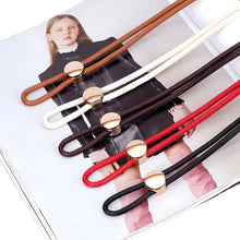 Load image into Gallery viewer, Soft Knotted Thin Waist Belt Adjustable Alloy Buckle Waistband Simple Versatile Dress Waist Decoration Belt Clothing Accessory
