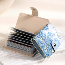 Load image into Gallery viewer, Vintage Painting Card Bag PU Leather Large Capacity Compact Portable Bus Card Credit Card Bank Card Holder Wallet for Women