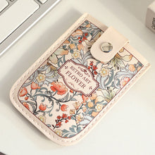 Load image into Gallery viewer, Creative Cartoon Flower Pull Card Bag Retro Fashionable Compact Portable Certificate Storage Bag Credit Card Bank Card Holder