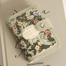 Load image into Gallery viewer, Flower Painting Card Bag Fashionable Retro Large Capacity Compact Portable Bus Card Credit Card Bank Card Holder Wallet for Women