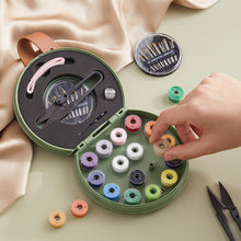 Load image into Gallery viewer, Multifunctional Sewing Kit Practical Portable Needle Thread Box Leather Storage Box Household DIY Handmade Sewing Tool Set