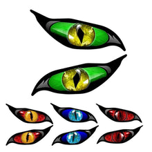 Load image into Gallery viewer, 2PCS 3D Stereo Motorcycle Reflective Cat's Eyes Sticker Rearview Mirror Decal for Motorbike Auto Decoration Stickers