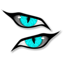 Load image into Gallery viewer, 2PCS 3D Stereo Motorcycle Reflective Cat's Eyes Sticker Rearview Mirror Decal for Motorbike Auto Decoration Stickers