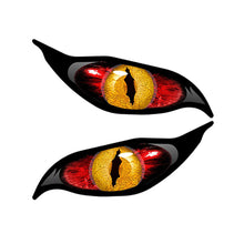 Load image into Gallery viewer, 2PCS 3D Stereo Motorcycle Reflective Cat's Eyes Sticker Rearview Mirror Decal for Motorbike Auto Decoration Stickers