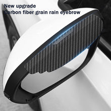 Load image into Gallery viewer, 2Pcs Carbon Fibre Car Rear View Mirror Rain Cover Sun Visor Eyebrow Side View Mirror Rain Guard Auto Protection