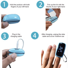 Load image into Gallery viewer, Mini Rechargeable Healthcare Oximeter Fingertip Clip on Pulse Heart Rate Blood Oxygen Saturation Detector Health Care