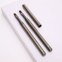 Load image into Gallery viewer, Nail Art Liner French Stripe Brush Soft Nail Art Metal Penholder Gel Brushes Painting Drawing Manicure Pen Tools