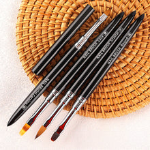 Load image into Gallery viewer, Nail Art Liner French Stripe Brush Soft Nail Art Metal Penholder Gel Brushes Painting Drawing Manicure Pen Tools