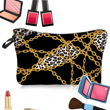Load image into Gallery viewer, Leopard Print Animal Print Makeup Bag Women's Multifunctional Hand-held Bag Toiletry Bag Portable Storage Bag