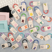 Load image into Gallery viewer, Macaron Color 26 English Letter Hanger with DIY Initial Name Keychain Luggage Bag Pendant