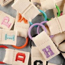 Load image into Gallery viewer, Macaron Color 26 English Letter Hanger with DIY Initial Name Keychain Luggage Bag Pendant