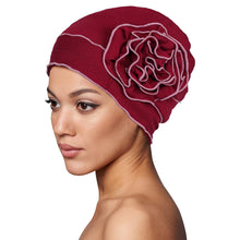Load image into Gallery viewer, Flower Hat Elegant and Charming Ladies' Large Flower Headscarf Hat Elastic Chemotherapy Hat