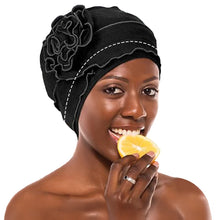 Load image into Gallery viewer, Flower Hat Elegant and Charming Ladies' Large Flower Headscarf Hat Elastic Chemotherapy Hat
