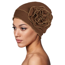 Load image into Gallery viewer, Flower Hat Elegant and Charming Ladies' Large Flower Headscarf Hat Elastic Chemotherapy Hat
