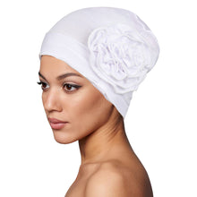 Load image into Gallery viewer, Flower Hat Elegant and Charming Ladies' Large Flower Headscarf Hat Elastic Chemotherapy Hat