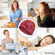 Load image into Gallery viewer, Flower Hat Elegant and Charming Ladies' Large Flower Headscarf Hat Elastic Chemotherapy Hat
