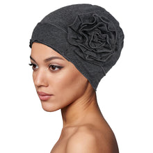 Load image into Gallery viewer, Flower Hat Elegant and Charming Ladies' Large Flower Headscarf Hat Elastic Chemotherapy Hat